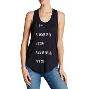 {HAUTE HIPPIE} Crazy For Loving You Graphic Tank